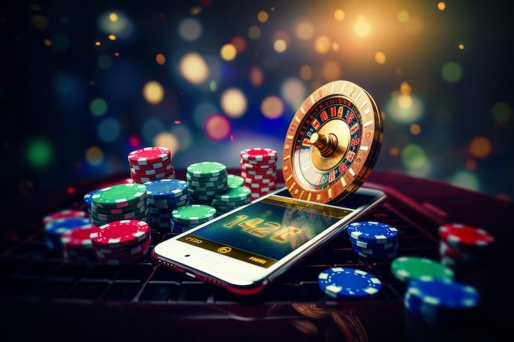 Antarmuka pemain Bandar Poker dengan kontrol aksi poker di layar